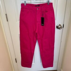 NWT Nasty Gal Hot Pink Jeans